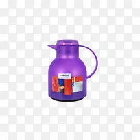 家用水珠紫玻璃衬垫热水瓶