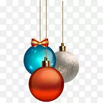 圣诞装饰品剪贴画-圣诞球透明PNG剪贴画