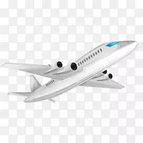 飞机窄体飞机模型飞机航空飞机透明png剪贴器