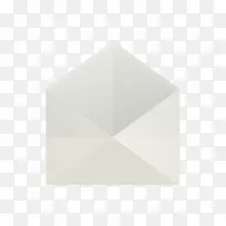 三角形白信封PNG