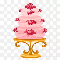 生日蛋糕结婚蛋糕纸杯蛋糕-玫瑰蛋糕PNG剪贴画