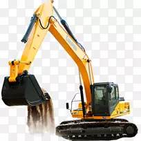卡特彼勒公司挖掘机重型设备图标-挖掘机PNG