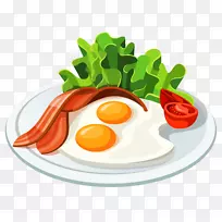 食物-鸡蛋和培根