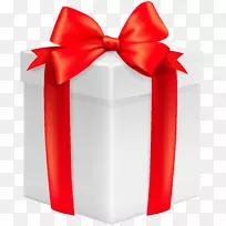 礼品剪贴画-白色礼品盒