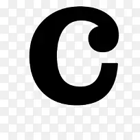 商标标志黑白字体-字母c png