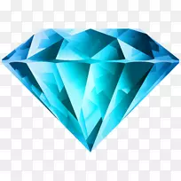 钻石紫色剪贴画-蓝色钻石透明PNG剪贴画图像