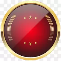 徽章红色剪贴画-红色徽章模板透明的PNG剪贴画图像