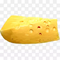 牛奶切达奶酪芝士汉堡-黄色奶酪PNG图片