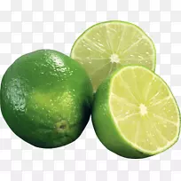 柠檬汁-绿色柠檬PNG形象