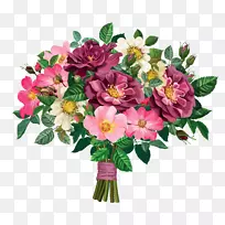 花束夹艺术-玫瑰花束透明剪裁