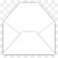 纸三角黑白图案-信封PNG