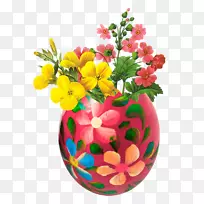 复活节博客梅尔维尔-复活节彩蛋花瓶PNG剪贴画