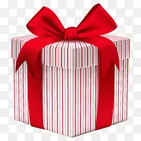 圣诞礼品盒，回形针艺术-带有蝴蝶结的礼品盒