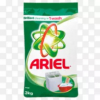 洗衣洗涤剂Ariel洗衣机-洗衣粉PNG