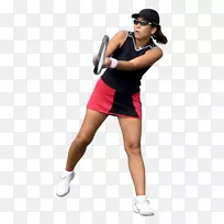 网球拍剪辑艺术-网球女选手PNG形象
