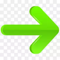 绿色手-右箭头绿色PNG透明剪贴画图像
