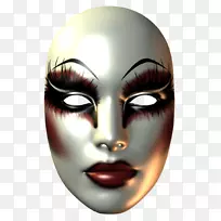 女性狂欢节面具PNG剪贴画形象