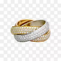 戒指大小卡地亚珠宝彩色黄金珠宝png图像