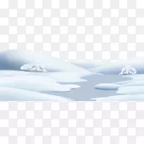 雪片艺术-冬季雪地PNG剪贴画图像