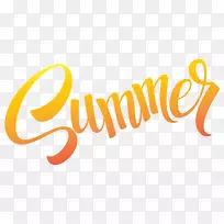 夏季剪贴画-夏季文字PNG图像
