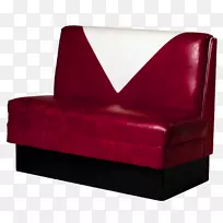 家具沙发-透明红色餐厅摊位PNG图片