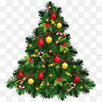 圣诞树圣诞装饰剪贴画-圣诞装饰品PNG