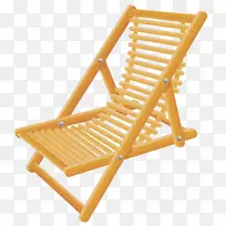 香蕉沙滩椅吊床-木制沙滩椅透明PNG剪贴画图像