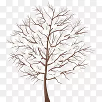 树木剪贴画-冬季树木透明PNG剪贴画图像