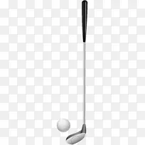 黑白夹角-高尔夫球杆PNG Clipa艺术形象