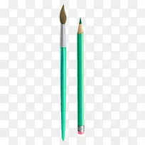 铅笔画笔夹艺术-笔刷和铅笔PNG剪贴画