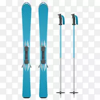 滑雪杆滑雪交叉蓝色滑雪片图片