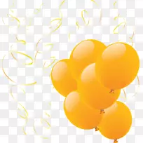 气球剪贴画-黄色气球png图像
