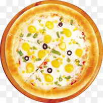 比萨饼意大利菜素食美食剪贴画-比萨饼PNG形象