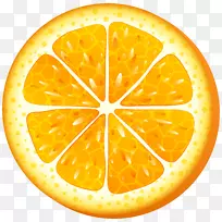 果汁橙片剪贴画-橙子片PNG剪贴画透明图像
