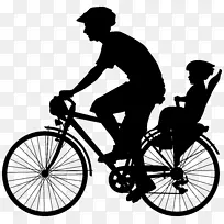 自行车脚踏车踏板剪贴画-儿童剪影自行车手PNG剪贴画