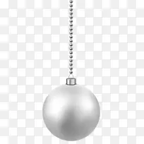 黑白照明灯具-白色圣诞吊球