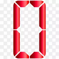 红色图案-数字零号PNG剪贴画图像