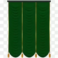 绿色剪贴画-绿色窗帘透明剪贴画