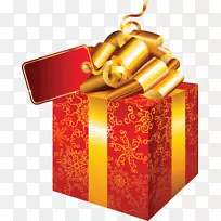 礼品剪贴画-礼品红盒PNG图像