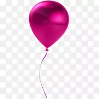 红心气球-单色粉色气球透明夹子艺术
