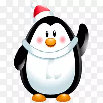 企鹅剪贴画-圣诞企鹅剪贴画图片