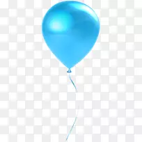 蓝天气球-单天蓝气球透明剪贴画
