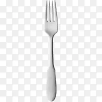 叉子匙黑白叉PNG图像