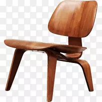 Eames躺椅木桌椅PNG图像