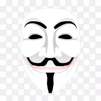盖伊福克斯面具匿名剪辑艺术-匿名面具PNG