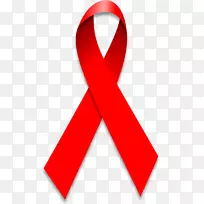 世界艾滋病日奋发向上，公司红丝带艾滋病毒-丝带PNG形象