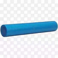 瑜伽垫蓝-泡沫滚轮PNG图像