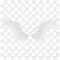 下载天使图案-白色天使翅膀PNG