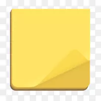 黄色角字型-黏性便笺PNG