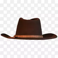 棕色软呢帽-牛仔帽PNG图